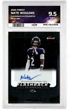 2025 FINEST FLASHBACK AUTOGRAPHS #FBA-NW NATE WIGGINS MPE 9.5 MINT+ — graded card up for auction