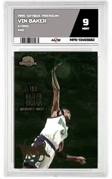 1995 SKYBOX PREMIUM Atomic #A6 VIN BAKER MPE 9 MINT — graded card up for auction