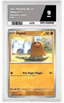2023 POKEMON OBF EN OBSIDIAN FLAMES #103 DIGLETT MPE 9 MINT — graded card up for auction
