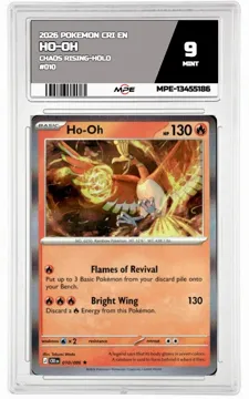 2026 POKEMON CRI EN Chaos Rising-HOLO #010 HO-OH MPE 9 MINT — graded card up for auction