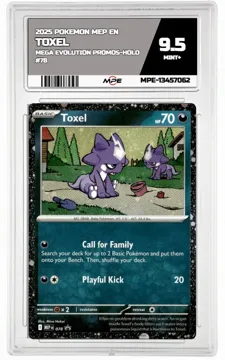 2025 POKEMON MEP EN Mega Evolution Promos-HOLO #78 TOXEL MPE 9.5 MINT+ — graded card up for auction