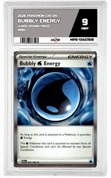 2026 POKEMON CRI EN CHAOS RISING-HOLO #084 Bubbly Energy MPE 9 MINT — graded card up for auction