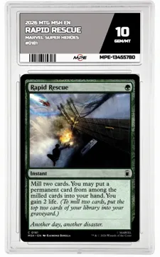 2026 MTG MSH EN Marvel Super Heroes #0181 RAPID RESCUE MPE 10 GEM/MT — graded card up for auction