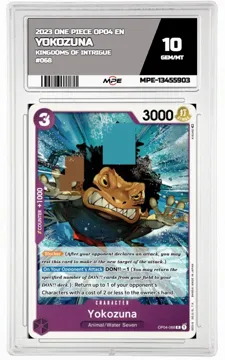 2023 ONE PIECE OP04 EN Kingdoms of Intrigue #068 YOKOZUNA MPE 10 GEM/MT — graded card up for auction