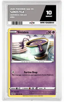 2020 POKEMON DAA EN DARKNESS ABLAZE #082 SINISTEA MPE 10 GEM/MT — graded card up for auction