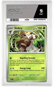 2024 POKEMON TEF EN TEMPORAL FORCES #005 Shiftry MPE 9 MINT — graded card up for auction
