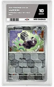 2024 POKEMON SFA EN SHROUDED FABLE-REV HOLO #043 Varoom MPE 10 GEM/MT — graded card up for auction