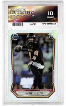 2026 BOWMAN CHROME-REFRACTOR /499 #BCP-1 CUTTER BOLEY MPE 10 GEM/MT — graded card up for auction