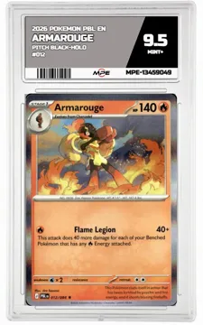 2026 POKEMON PBL EN PITCH BLACK-HOLO #012 ARMAROUGE MPE 9.5 MINT+ — graded card up for auction