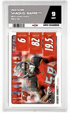 2020 SCORE NEXT LEVEL STATS #NLS-SB SHAQUIL BARRETT MPE 9 MINT — graded card up for auction