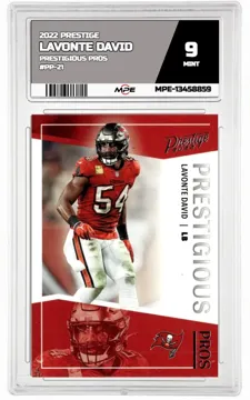 2022 PRESTIGE PRESTIGIOUS PROS #PP-21 LAVONTE DAVID MPE 9 MINT — graded card up for auction