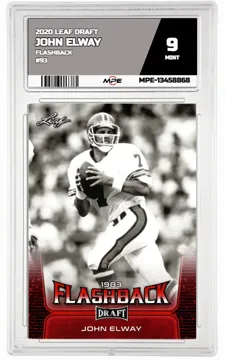 2020 LEAF DRAFT FLASHBACK #93 JOHN ELWAY MPE 9 MINT — graded card up for auction