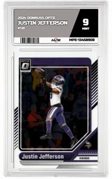 2024 DONRUSS OPTIC #130 JUSTIN JEFFERSON MPE 9 MINT — graded card up for auction