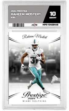 2024 PRESTIGE #185 RAHEEM MOSTERT MPE 10 GEM/MT — graded card up for auction