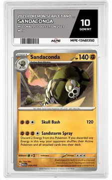 2023 POKEMON SCARLET AND VIOLET MCDONALDS COLLECTION 2023 #010 SANDACONDA MPE 10 GEM/MT — graded card up for auction