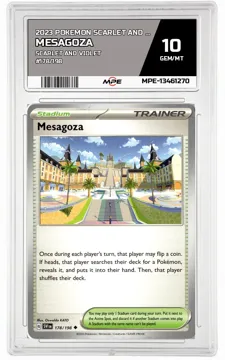 2023 POKEMON SCARLET AND VIOLET SCARLET AND VIOLET #178/198 Mesagoza MPE 10 GEM/MT — graded card up for auction