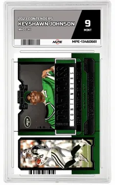2023 CONTENDERS #HDC-KJ KEYSHAWN JOHNSON MPE 9 MINT — graded card up for auction