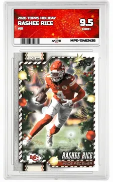 2026 TOPPS HOLIDAY #51 RASHEE RICE MPE 9.5 MINT+ — graded card up for auction