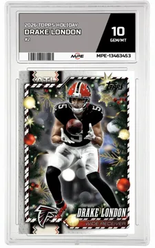2026 TOPPS HOLIDAY #2 DRAKE LONDON MPE 10 GEM/MT — graded card up for auction