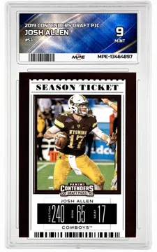 2019 CONTENDERS DRAFT PICKS #53 JOSH ALLEN MPE 9 MINT — graded card up for auction