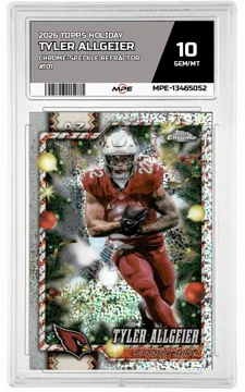 2026 TOPPS HOLIDAY CHROME-SPECKLE REFRACTOR #101 TYLER ALLGEIER MPE 10 GEM/MT — graded card up for auction