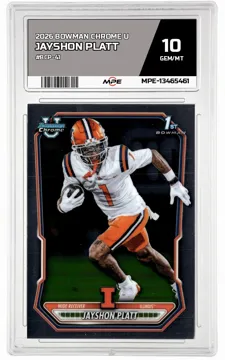 2026 BOWMAN CHROME U #BCP-41 JAYSHON PLATT MPE 10 GEM/MT — graded card up for auction