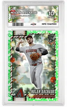 2026 TOPPS HOLIDAY GREEN MISTLETOE FOIL #H6 NOLAN ARENADO MPE 10 GEM/MT — graded card up for auction