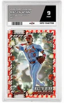 2026 TOPPS HOLIDAY RED SANTA BAG FOIL #H64 MASYN WINN MPE 9 MINT — graded card up for auction