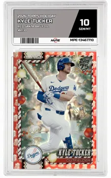 2026 TOPPS HOLIDAY RED SANTA BAG FOIL #H130 KYLE TUCKER MPE 10 GEM/MT — graded card up for auction