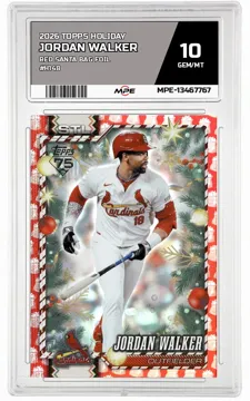 2026 TOPPS HOLIDAY RED SANTA BAG FOIL #H148 JORDAN WALKER MPE 10 GEM/MT — graded card up for auction