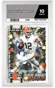 2026 TOPPS HOLIDAY #20 SHEDEUR SANDERS MPE 10 GEM/MT — graded card up for auction
