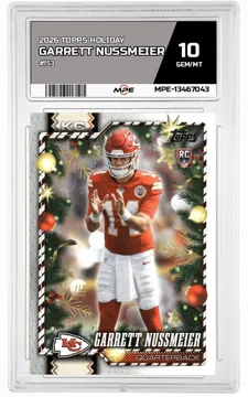 2026 TOPPS HOLIDAY #153 GARRETT NUSSMEIER MPE 10 GEM/MT — graded card up for auction