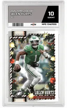 2026 TOPPS HOLIDAY #83 JALEN HURTS MPE 10 GEM/MT — graded card up for auction