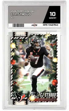 2026 TOPPS HOLIDAY #41 C. J. STROUD MPE 10 GEM/MT — graded card up for auction