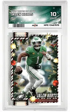 2026 TOPPS HOLIDAY #83 JALEN HURTS MPE 10 GEM/MT — graded card up for auction