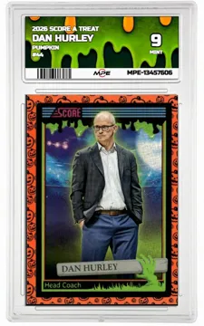 2026 SCORE A TREAT PUMPKIN #44 DAN HURLEY MPE 9 MINT — graded card up for auction